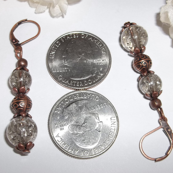 Boho Earring Set Long Brown Handmade Pair NWT 5039 - Picture 3 of 8